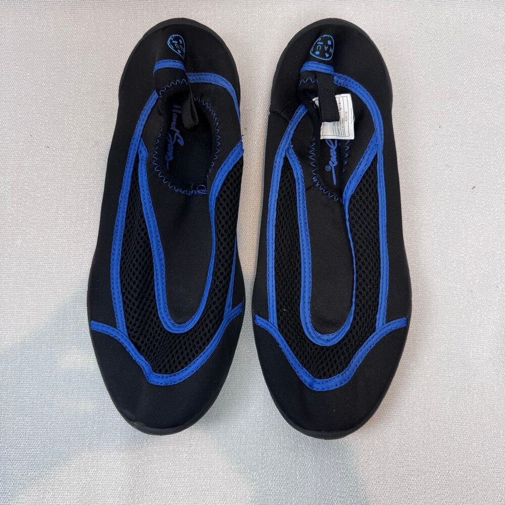 Maui and Sons Tide Mens Blue Black  Slip-on aqua sock water shoes size 8